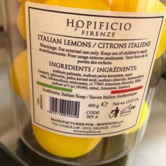 Hopificio Firenze Italian Lemons 🍋 17 Lemon Scented Milled Soaps - Picture 6 of 6